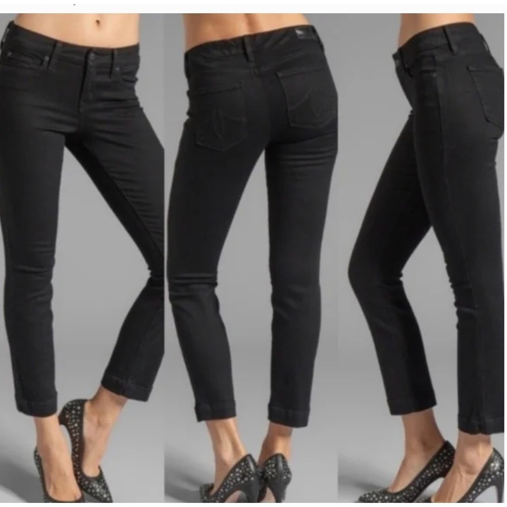 Level 99 Pants Womens 29 Charcoal Gray‎ Stretch Denim Mid Rise Anthropologie
